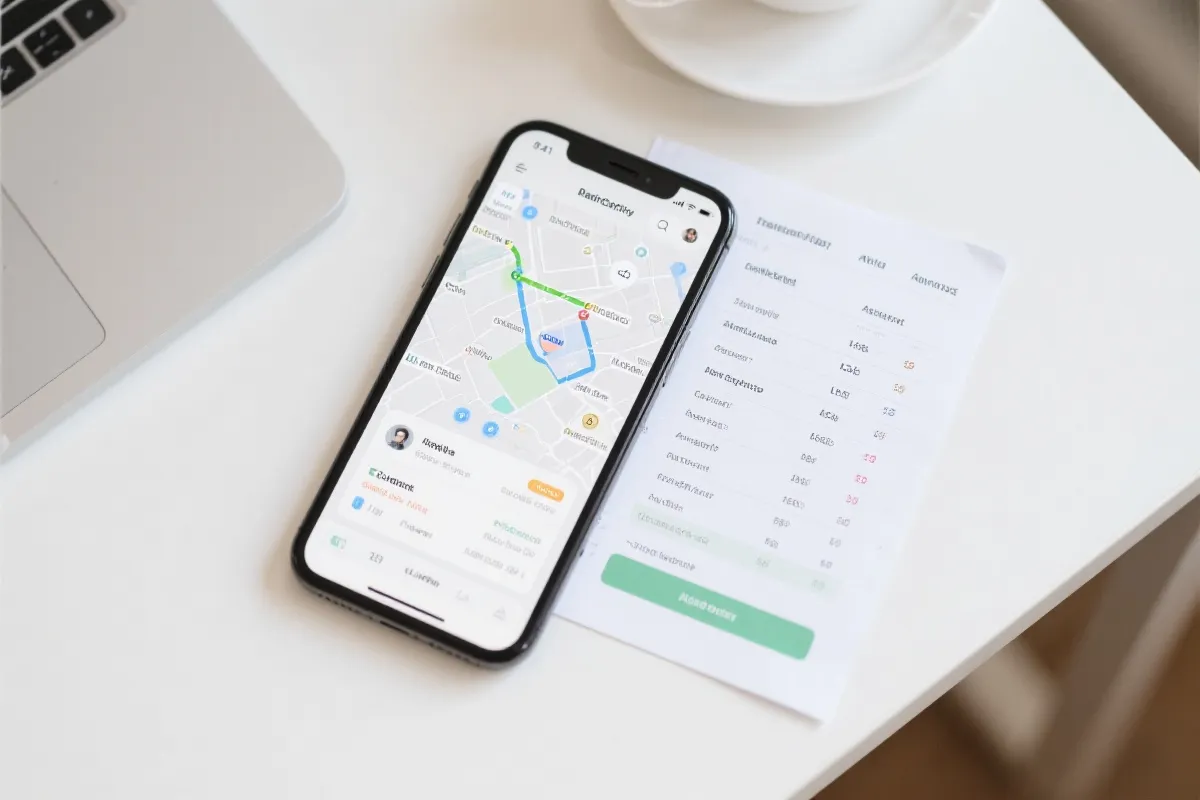 手机上规划比赛日行程：票务、交通、住宿确认信息的理性决策画面